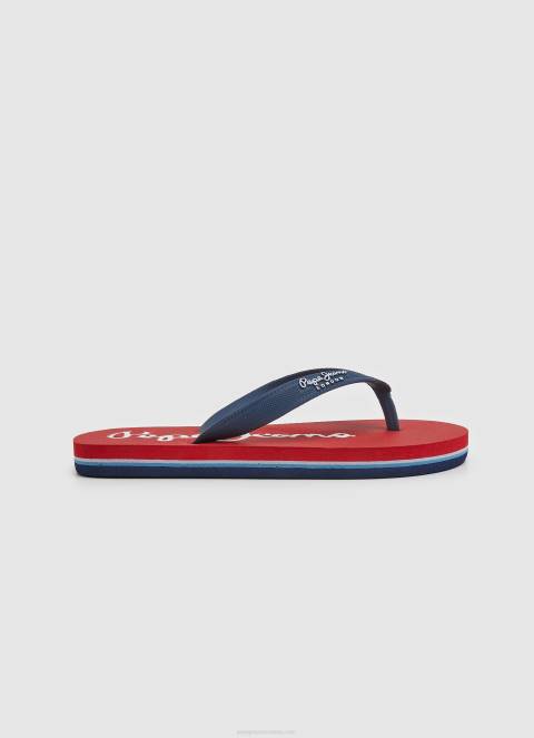 dječak Crvena bay beach osnovne japanke za plažu Pepe Jeans JZ8H1556