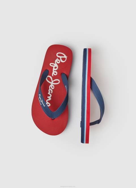 dječak Crvena bay beach osnovne japanke za plažu Pepe Jeans JZ8H1556