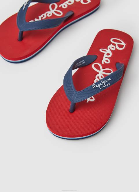 dječak Crvena bay beach osnovne japanke za plažu Pepe Jeans JZ8H1556