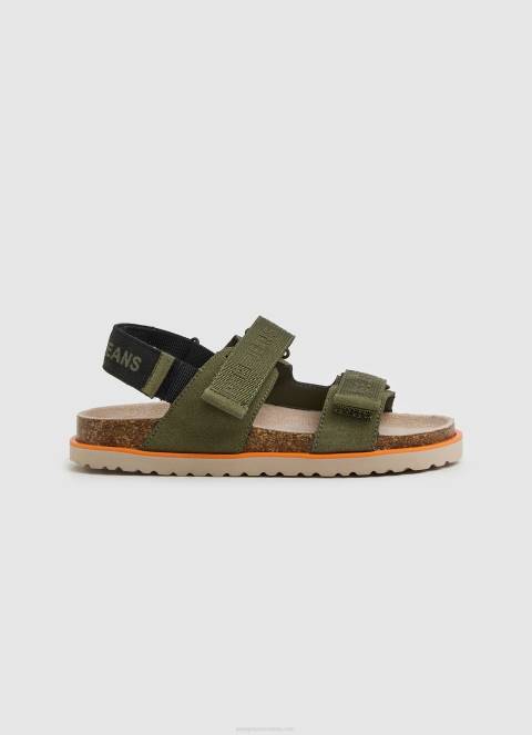 dječak kaki zelena berlin saturday anatomske sandale Pepe Jeans JZ8H1551