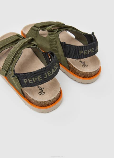 dječak kaki zelena berlin saturday anatomske sandale Pepe Jeans JZ8H1551