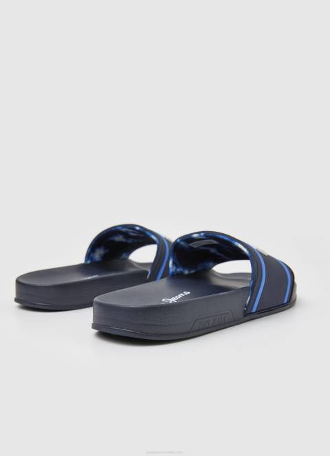 dječak mornarica slider japanke za plažu s logotipom Pepe Jeans JZ8H1552