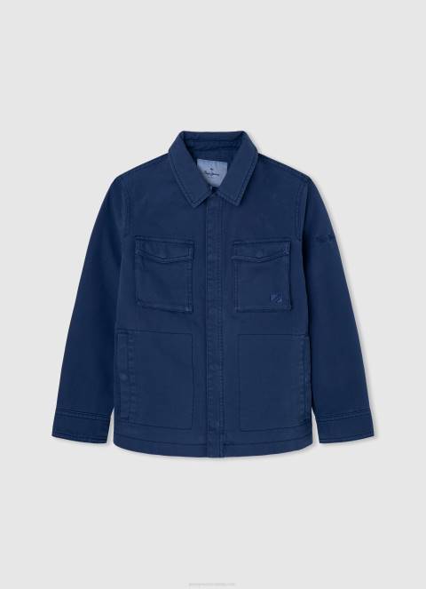 dječak crno podstavljena biciklistička jakna na ramenima Pepe Jeans JZ8H1571