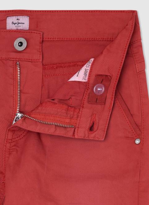 dječak studio crvena kratke chino hlače uobičajenog kroja Pepe Jeans JZ8H1693