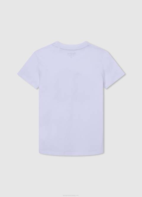 dječak bijela majica s printom motocikla Pepe Jeans JZ8H1644