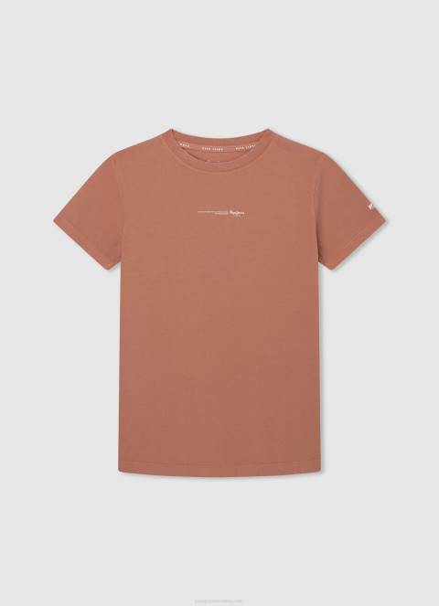 dječak bijela pamučna majica s okomitim logotipom Pepe Jeans JZ8H1618