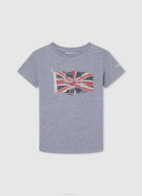 dječak bjelilo plavo osnovna majica s logom Pepe Jeans JZ8H1637