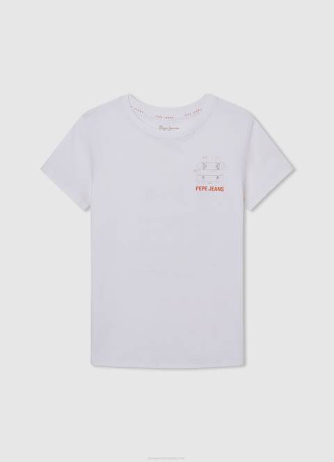 dječak mornarica osnovna majica s logom Pepe Jeans JZ8H1622