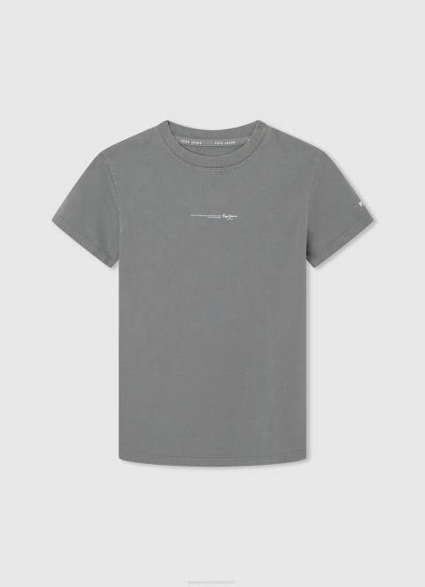 dječak prljavo bijelo pamučna majica s prugastim printom Pepe Jeans JZ8H1645