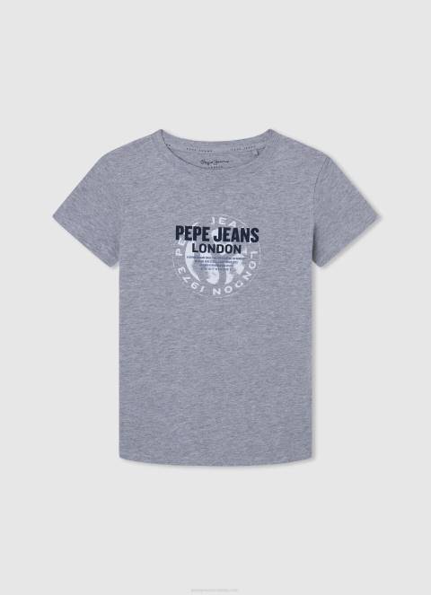 dječak sivi lapor majica sa zastavom i logom Pepe Jeans JZ8H1635