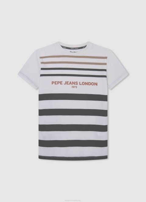 dječak sivi lapor pamučna majica s printom na cijeloj površini Pepe Jeans JZ8H1646