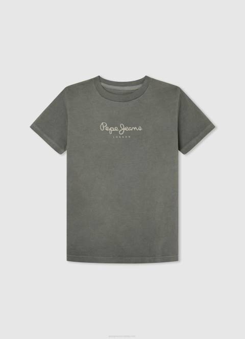 dječak slonovača majica s logotipom iznošenog efekta Pepe Jeans JZ8H1615