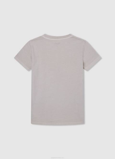 dječak slonovača majica s printom logotipa Pepe Jeans JZ8H1626