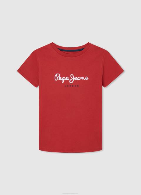 dječak slonovača majica s printom logotipa Pepe Jeans JZ8H1626