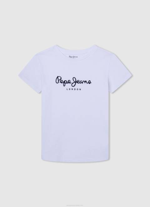 dječak studio crvena pamučna majica s okomitim logotipom Pepe Jeans JZ8H1608