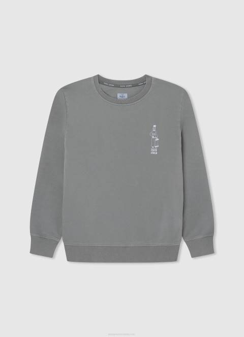 dječak studio crvena pamučna majica s okomitim logotipom Pepe Jeans JZ8H1608