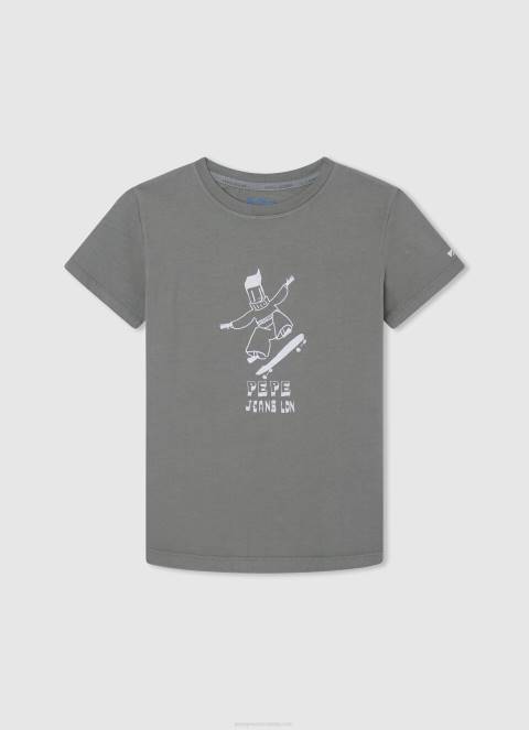 dječak tikvica naranča majica s printom logotipa Pepe Jeans JZ8H1617