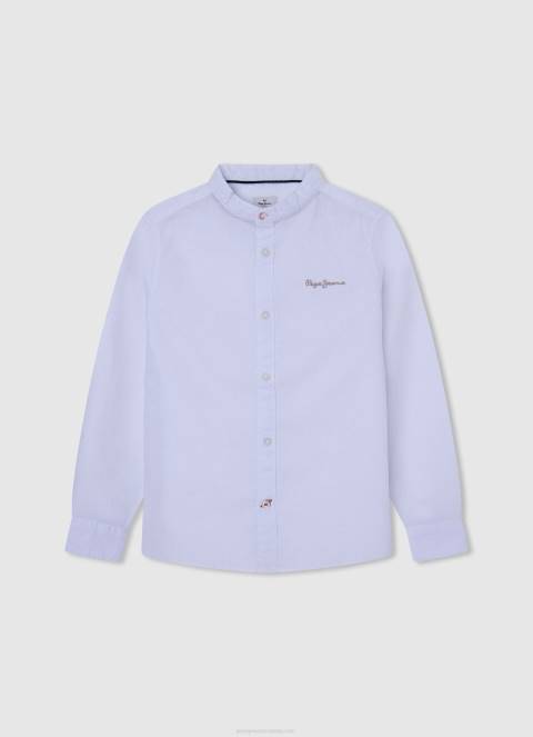 dječak prljavo bijelo javorova košulja s mao ovratnikom Pepe Jeans JZ8H1671