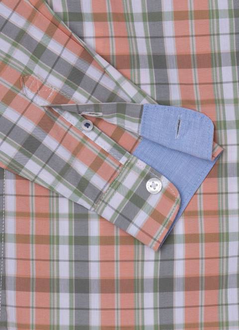 dječak studio crvena mramorna kockasta poplin košulja Pepe Jeans JZ8H1659