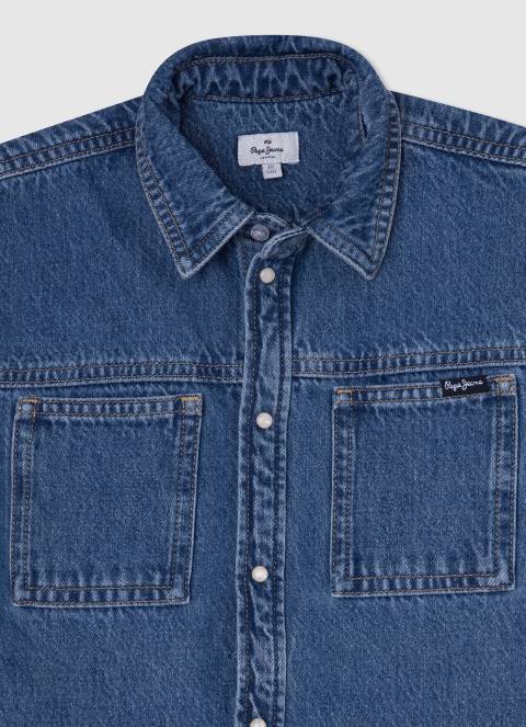 dječak traper ceder regular fit traper majica Pepe Jeans JZ8H1667