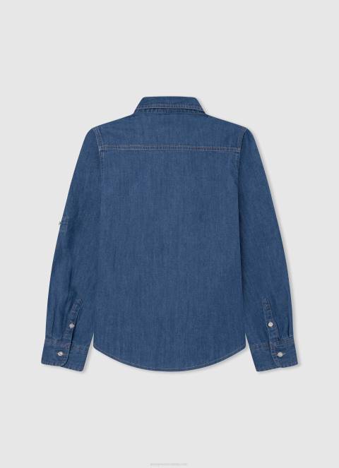 dječak traper portez regular fit traper košulja Pepe Jeans JZ8H1660