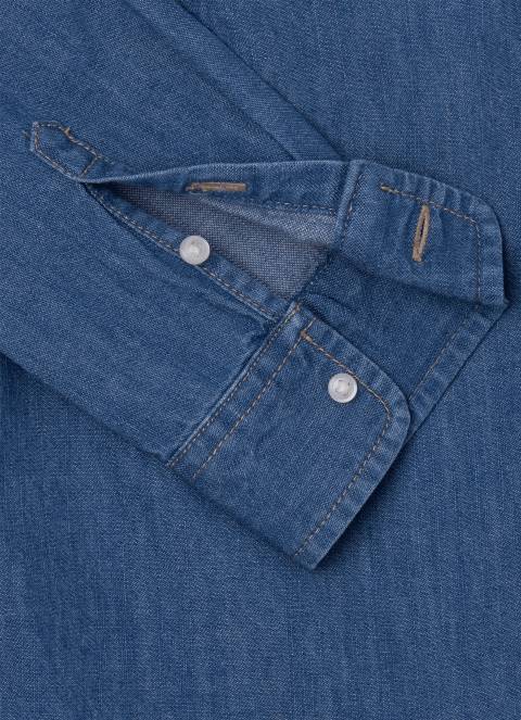 dječak traper portez regular fit traper košulja Pepe Jeans JZ8H1660