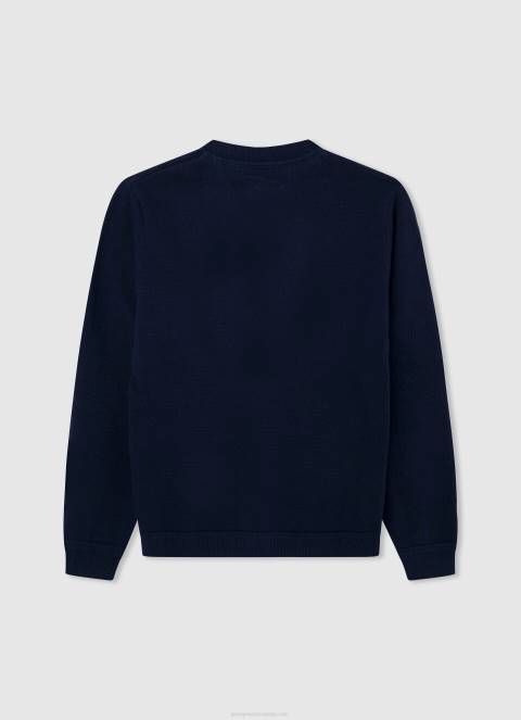 dječak dulwich pamučni dres s izvezenim logotipom Pepe Jeans JZ8H1590