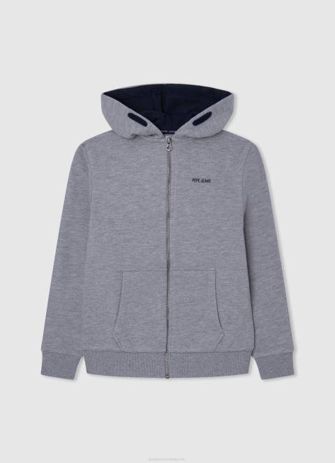 dječak dulwich pamučni dres s izvezenim logotipom Pepe Jeans JZ8H1590