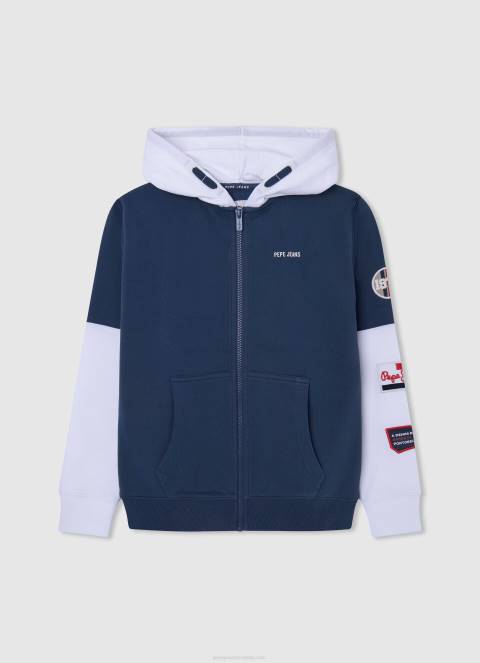 dječak jarman motociklistički džemper s kapuljačom Pepe Jeans JZ8H1596