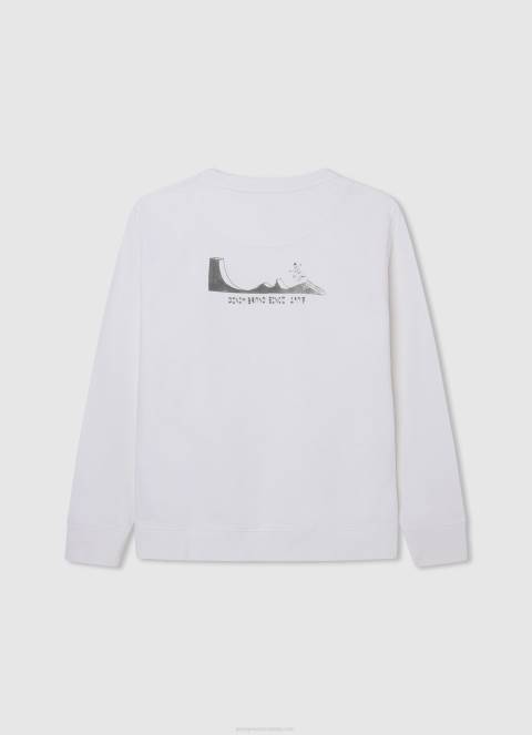 dječak prljavo bijelo skater pamučni džemper Pepe Jeans JZ8H1586