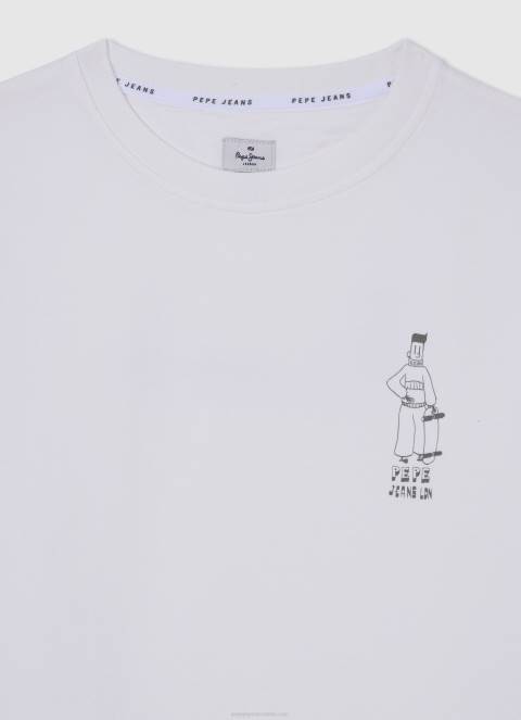 dječak prljavo bijelo skater pamučni džemper Pepe Jeans JZ8H1586