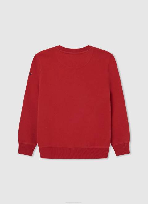 dječak studio crvena džemper s otisnutim logotipom Pepe Jeans JZ8H1595
