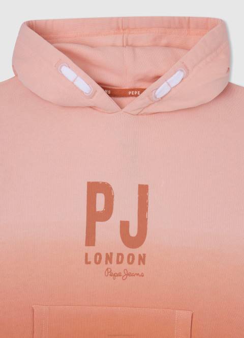 dječak tikvica naranča izblijedjeli džemper s kapuljačom Pepe Jeans JZ8H1583