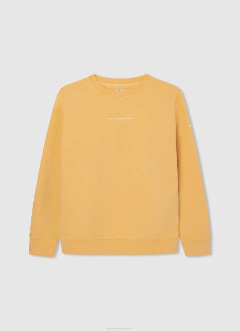 dječak tikvica naranča pamučni džemper za bojanje odjeće Pepe Jeans JZ8H1602