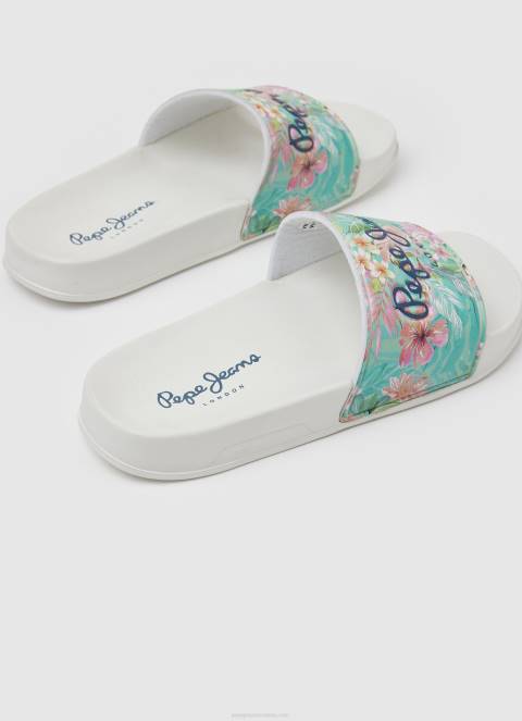 djevojka bijela slider martina japanke za plažu Pepe Jeans JZ8H1346