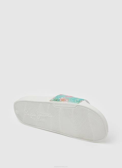 djevojka bijela slider martina japanke za plažu Pepe Jeans JZ8H1346