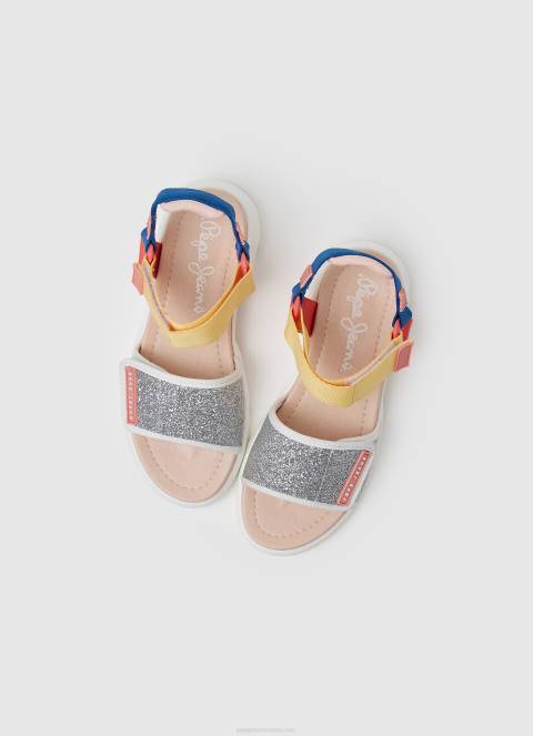 djevojka srebro ventura sandale sportske sandale Pepe Jeans JZ8H1339