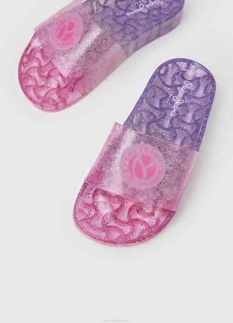 djevojka svijetla fuksija japanke za plažu s valovima Pepe Jeans JZ8H1348