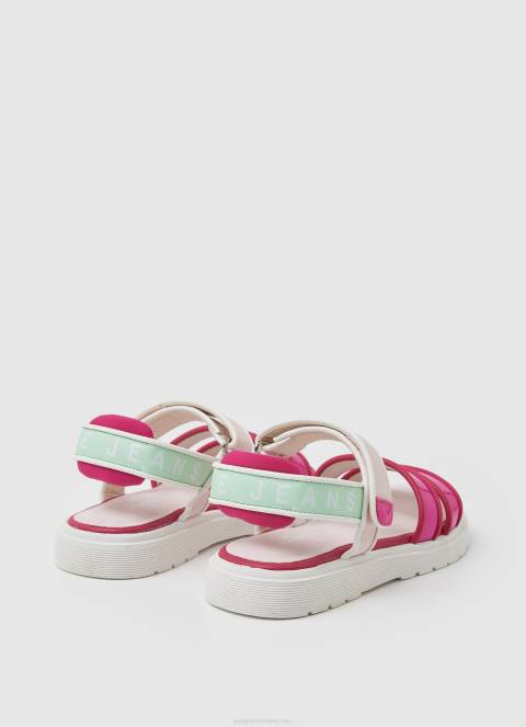 djevojka svijetla fuksija wendy slatke sandale s platformom Pepe Jeans JZ8H1340