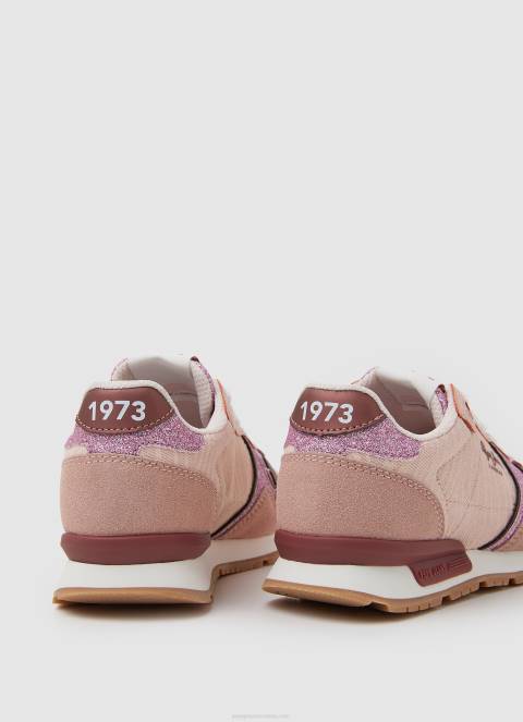 djevojka ljubičasto ružičasta brit animal kombinirane tenisice Pepe Jeans JZ8H1329