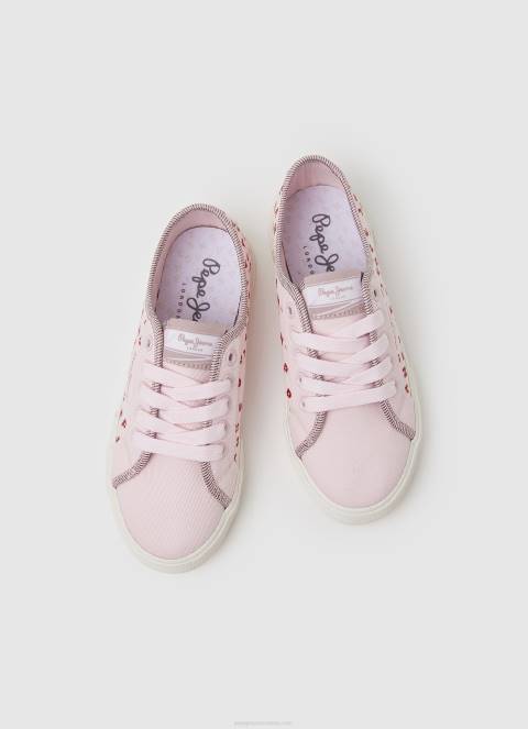djevojka nježno ružičasta brady shine basic tenisice Pepe Jeans JZ8H1322