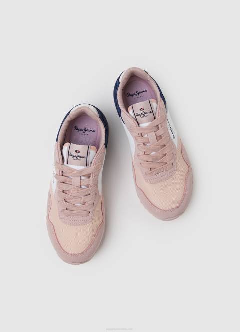 djevojka nježno ružičasta london basic tenisice za trčanje Pepe Jeans JZ8H1318