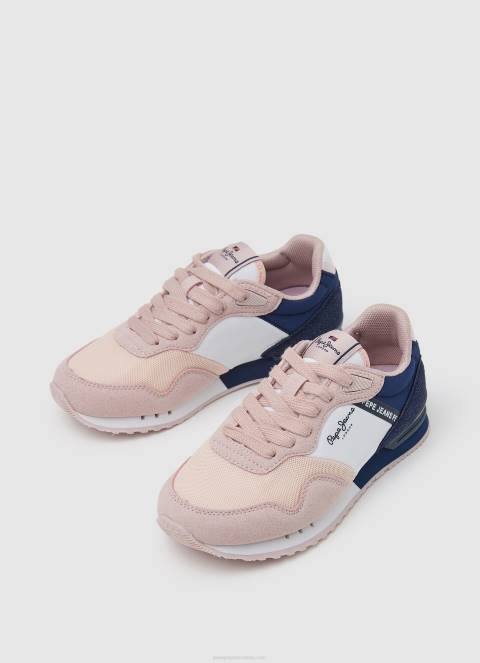 djevojka nježno ružičasta london basic tenisice za trčanje Pepe Jeans JZ8H1318