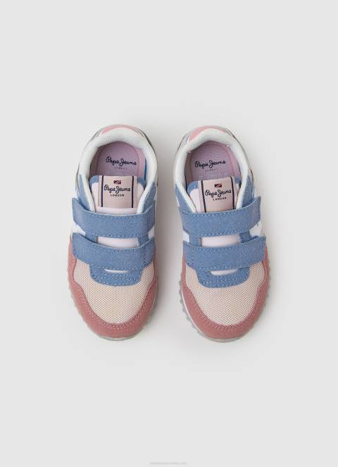 djevojka oprana ruža london basic kombinirane tenisice Pepe Jeans JZ8H1313