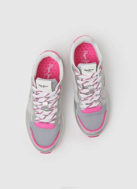 djevojka srebro york metalik tenisice za trčanje Pepe Jeans JZ8H1333