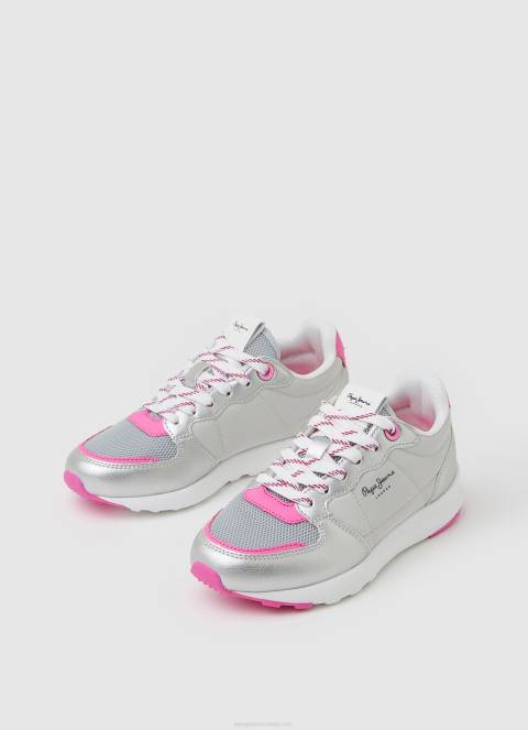 djevojka srebro york metalik tenisice za trčanje Pepe Jeans JZ8H1333