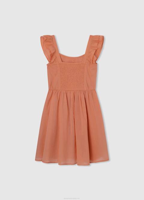 djevojka breskva klizačka haljina sa zaobljenim ovratnikom Pepe Jeans JZ8H1401