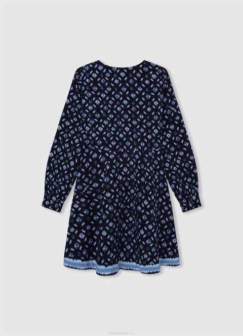 djevojka multi kratka haljina s geometrijskim printom Pepe Jeans JZ8H1387