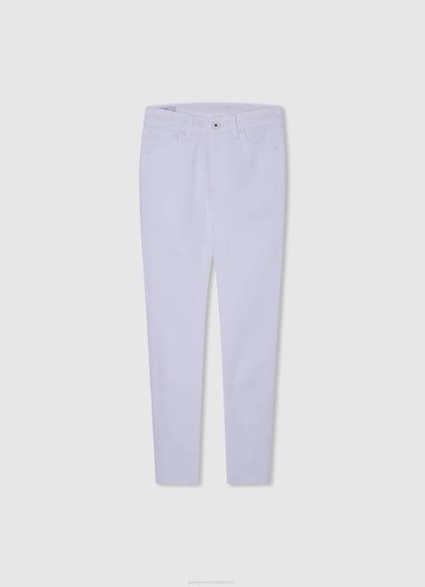 djevojka studio crvena krep haljina s prekriženim dekolteom Pepe Jeans JZ8H1374