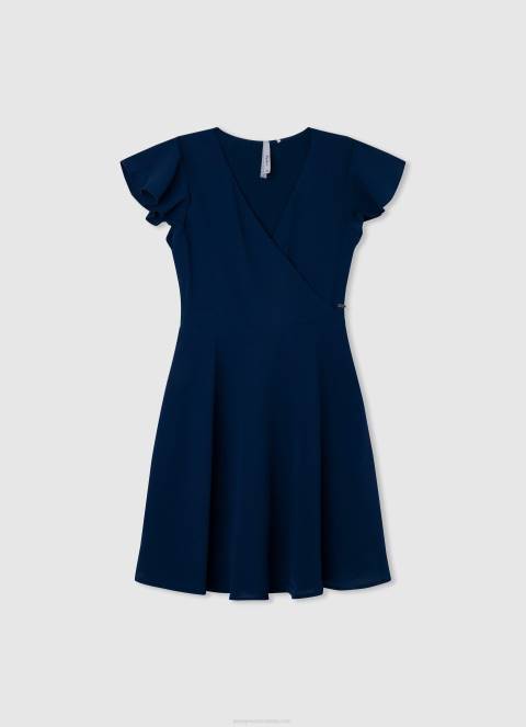 djevojka studio crvena pamučna haljina od poplina Pepe Jeans JZ8H1376